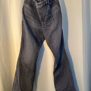 Size 16 Tall Good American Faded Black Denim Jeans